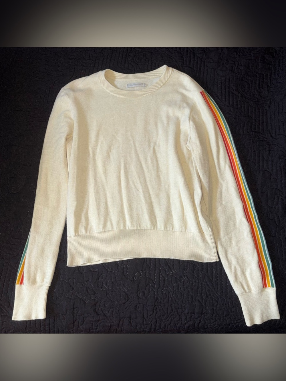 Outerknown Cream Knit Crewneck Sweater Size Small